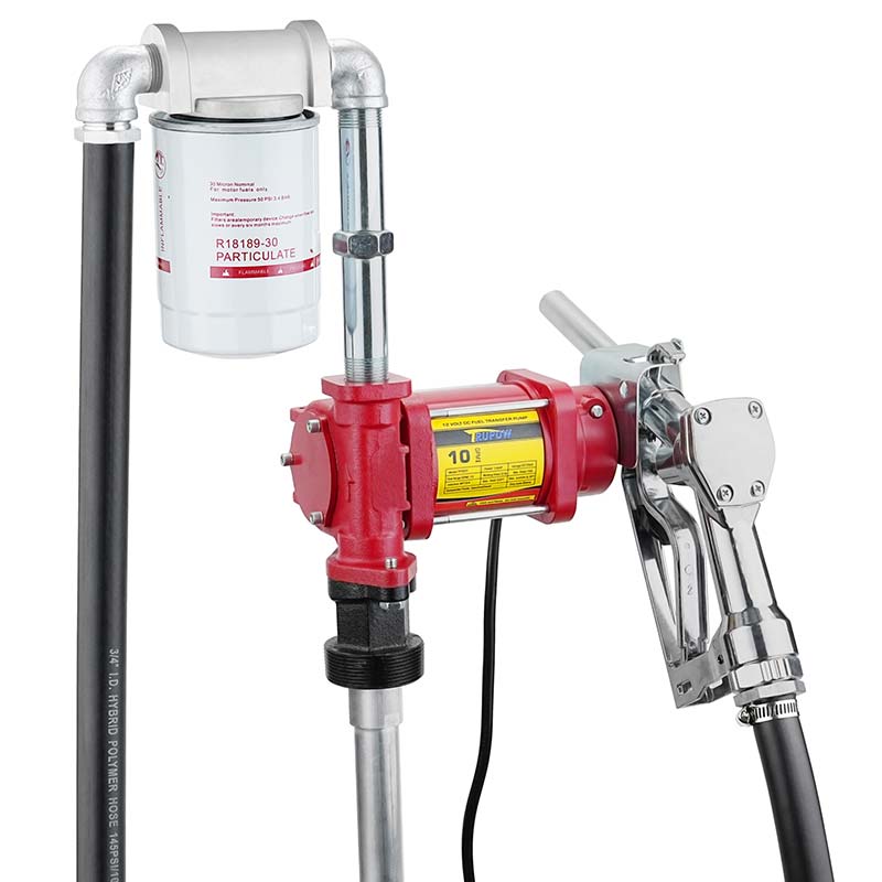 Kit pompă de transfer benzină 12V cu duză